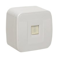 Розетка Минск RJ-45 1-местная ОП 1А 120В белая EKF EGK01-035-10 Розетка Минск RJ-45 1-местная ОП 1А 120В белая EKF EGK01-035-10