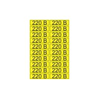 Наклейка знак электробезопасности  ''220 В '' 15х50 мм (20 шт на листе), REXANT 56-0007-1
