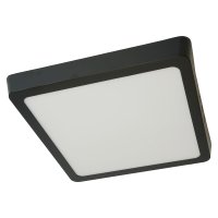 Светильник светодиодный ДПО-18w 4000K 1260Лм квадратный черный FERON AL505 51074