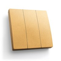 Кнопка-выключатель беспроводной 230V 500W трехклавишный, золото FERON TM83 41727