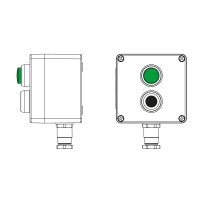 Взрывозащищенный пост управления из полиэстера CPE-P-03-(1xP1B(11)-1xLG(250))-1xKH2MHK(C)1Ex d e IIC Т5 Gb / Ex tb IIIC T95°C Db IP66 / КЗ DKC 2231.031.22.121E
