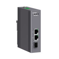 Промышленный медиаконвертер, 3-х портовый, 1х100Base-X SFP слот, 2х10/100Base-T(X) портов RJ45, 12-48В DC/18-30В AC, с резервированием DKC N1100-1SFP2T-P2