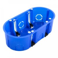 Коробка установочная двухместная ГСК безгалогенная (HF) 140х68х46 (94шт/кор) Промрукав 80-0620