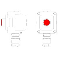 Взрывонепроницаемый пост управления из алюминия LCSD-01-B-MC-L1R(220)x1-PCMB-KAEPM3MHK-26 DKC LCSD21000052