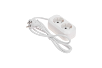 Удлинитель 2 гнезда, 1,5 м, 3х0,75 мм2, с/з, белый ProConnect 13-4202