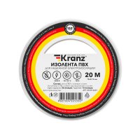 Изолента ПВХ KRANZ 0.13х15 мм, 20 м, белая 10шт Kranz KR-09-2601 Изолента ПВХ KRANZ 0.13х15 мм, 20 м, белая 10шт Kranz KR-09-2601