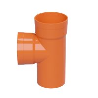 Тройник для двустенных труб 90 градусов D=110мм DKC 020110