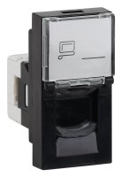 Розетка модульная компьютерная RJ-45 45х22,5мм черная RUVinil АДЛ 13-902-Ч Розетка модульная компьютерная RJ-45 45х22,5мм черная RUVinil АДЛ 13-902-Ч