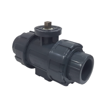 TECHNO 2025-PVC двухходовой шаровой кран ПВХ под привод DN25, рабоч. темп. -10~60°C Techno 655225