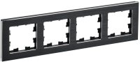 BRITE Рамка 4 поста РУ-4-1-БрЧ металл черный IEK BR-M42-M-K02
