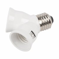 Разветвитель цокольный  Е27-2хЕ27 белый REXANT 11-8811