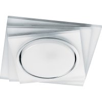 Светильник ДВО-15w GX53 без лампы со светодиодной подсветкой 4000К квадратный матовый хром FERON CD5023 40521