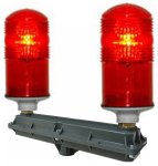 Сдвоенный заградительный огонь низкой интенсивности 2 ЗОМ-48LED  32,5 кд, тип B ПСП Аэросигнал 43 AS: 2 ЗОМ-48LED