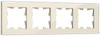 BRITE Рамка 4 поста РУ-4-2-БрВа стекло ванильный IEK BR-M42-G-K10
