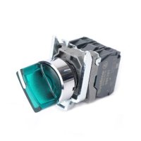 Пер-ль SB4 с подсвет в сборе 22мм 3поз зел с фикс металл 24В DC 1НО+1НЗ Systeme Electric SB4BK133B5