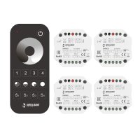 INTELLIGENT ARLIGHT Диммер SMART-SET-TRIAC-601-72-DIM-PD-IN Black (230V, 1x1.5A, x4, ПДУ 10кн, 2.4G) (IARL, IP20 Пластик, 5 лет) Arlight 036199