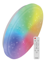 Светильник светодиодный ДБО-75 настенно-потолочный управляемый FROST-RGB 230В 3000-6500K 4400Лм 495x85мм с RGB подсветкой Космос KSFrosRGB75W
