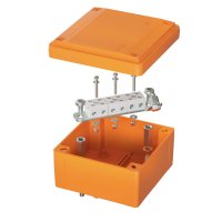 Коробка пластиковая FS с гладкими стенками и клеммниками  IP56 100х100х50мм  6р  450V 6A  4мм.кв DKC FSB10604