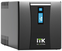 Источник бесперебойного питания Line-interactive 1500 ВА/900 Вт, фаза 1/1, LCD дисплей, с АКБ 2х9AH, USB ITK EET-1500VA-1-002