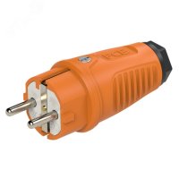 Вилка каб 16A/250V/2P+E/IP54 корпус оранжевый, маркер черный PCE 0511-os 00-00027005