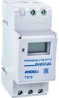 Таймер цифровой THC-ТЭ15 16А 230В на DIN-рейку ANDELI ADL09-102