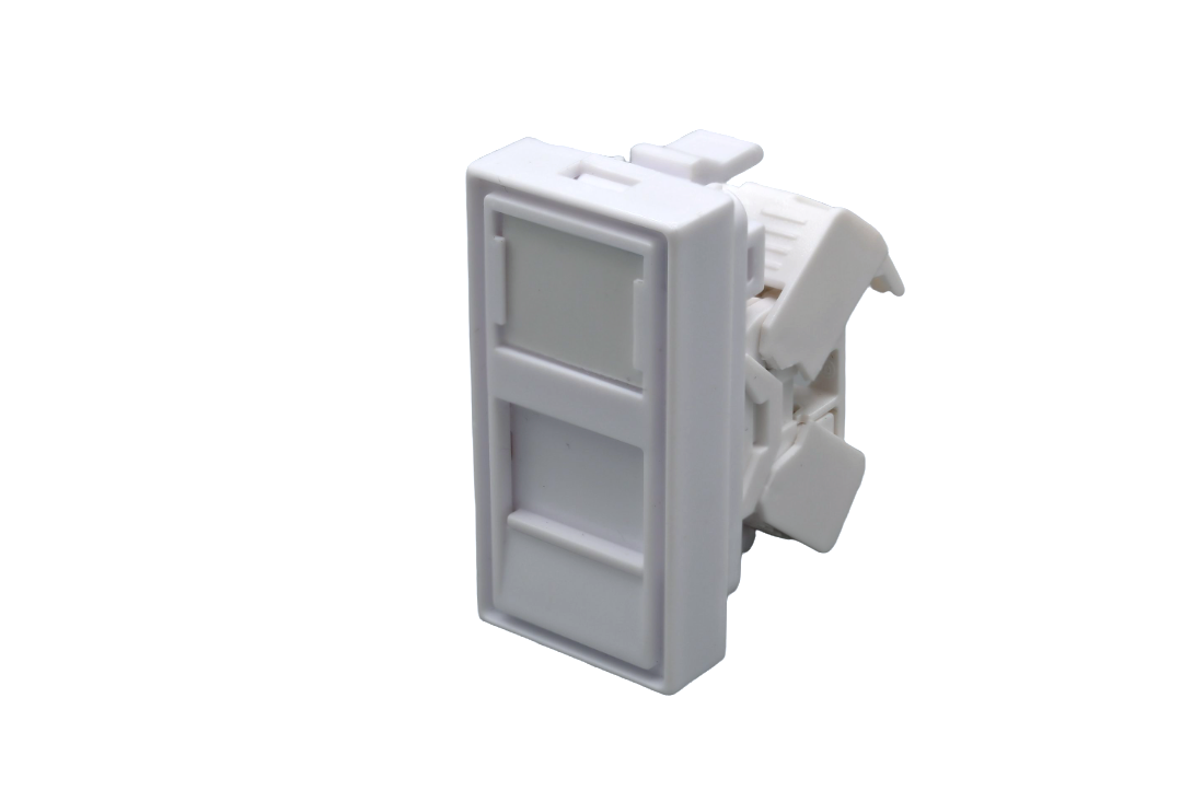 Модуль розетки 45х22,5 8P8C (RJ-45) cat.5e SUPRLAN 10-0360