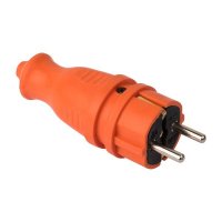 Вилка оранжевая каучуковая прямая 230В 2P+PE 16A IP44 PRO EKF RPS-011-16-230-44-ro Вилка оранжевая каучуковая прямая 230В 2P+PE 16A IP44 PRO EKF RPS-011-16-230-44-ro