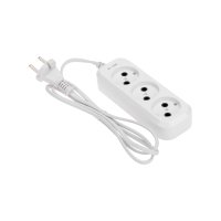 Удлинитель 3 гнезда, 1,5 м, 2х0,75 мм2, б/з, белый ProConnect 13-4205