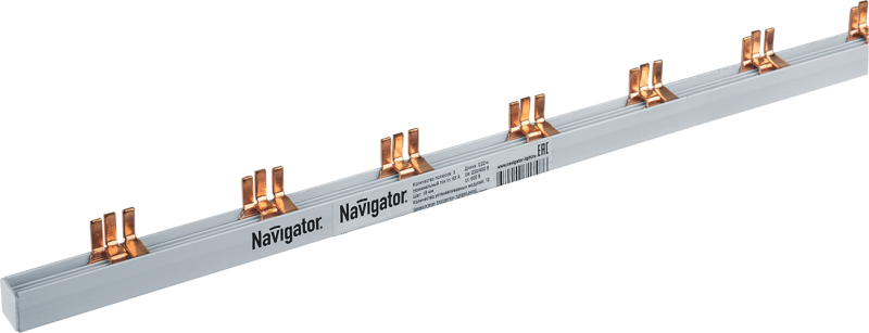 Шина соединительная типа PIN 3-полюса 12мод.63А Navigator Group 61347 20511