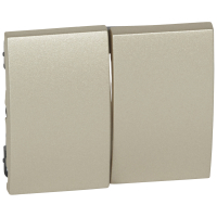 Лицевая панель Galea Life двойная Titanium Legrand 771412