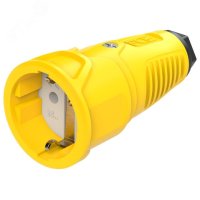 Розетка каб 16A/250V/2P+E/IP20 корпус желтый, маркер черный PCE 2510-es 00-00027017