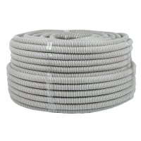 Труба гибкая 20мм с протяжкой серая (100м) Plast EKF tg-z-20