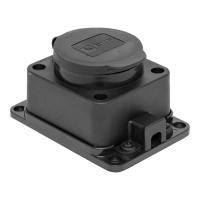 Розетка настенная с защитной крышкой каучуковая 230В 2P+PE 16A IP44 PROxima EKF RPS-014-16-230-44