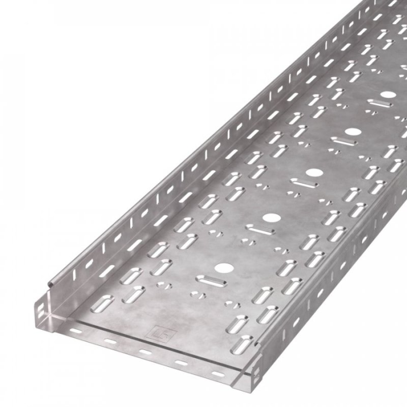 Лоток перфорированный Стандарт INOX (AISI 409) 300х50х3000 (0,8 мм) (6 м/уп) Промрукав PR16.2420