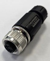 Разъем М12, 4A, гнездовой, пайка, пластиковый, прямой, резьба PG7, кабельная часть СТЭЗ 185200155