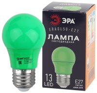 Лампа светодиодная декоративная LED 3 Вт 30Лм 3000К груша зеленый, белт-лайт E27 220-240В ERAGL50-E27 ЭРА Б0049579