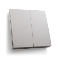 Кнопка-выключатель беспроводной 230V 500W двухклавишный, серебро FERON TM82 41720