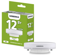 Лампа светодиодная T80 таблетка 12Вт 230В 4000К GX53 GENERICA IEK LL-T80-12-230-40-GX53-G