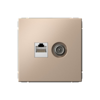 ARTGALLERY розетка двойная ТВ + компьютерная RJ45, кат. 5Е, песочный Systeme Electric GAL001289