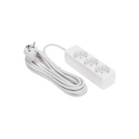 Удлинитель 3 гнезда, 5 м, 3х0,75 мм2, с/з, белый ProConnect 13-4210