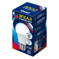 Лампа светодиодная LED 8вт 175-250В форма А 700Лм E27 4000К ЯРКАЯ Uniel UL-00001523