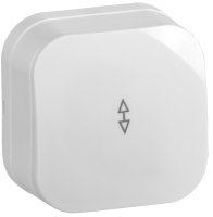 GLORY Выключатель одноклавишный  наружный проходной белый IEK EVH12-K01-10