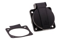 Розетка встраиваемая 16A/250V/2P+E/IP54 подключение сзади 50х50 черная INPIN CA105BK 00-00036596
