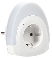 LIGHTING Светильник-ночник светодиодный 002 овал со свободной розеткой 220В IEK LDNN1-002-OV-P-00-S-K01