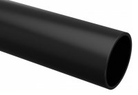 Труба гладкая ПВХ жесткая d20 мм (3 м) (156 м/уп) черная -Plast EKF trg-20b-3m