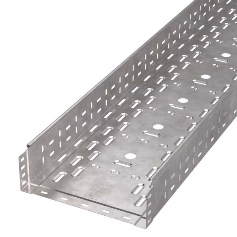 Лоток перфорированный Стандарт INOX (AISI 409) 300х100х3000 (0,8 мм) (6 м/уп) Промрукав PR16.2419