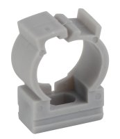 Крепеж-клипса (серый) для трубы d 20мм с фиксатором (100/1000/36000) ЭРА Б0047269