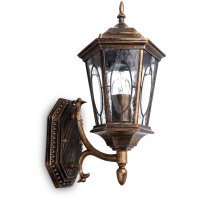 Светильник НБУ-60w вверх Е27 IP44 черное золото FERON PL160 11327