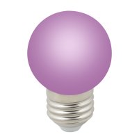 Лампа декоративная светодиодная LED-G45-1W/PURPLE/E27/FR/С Форма шар матовая Цвет фиолетовый Картон ТМ Volpe Uniel UL-00005652