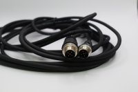 Кабель M12, кодировка 5A, штыревой штыревой, 5000 мм, прямой, полиуретан, черный СТЭЗ 12340037